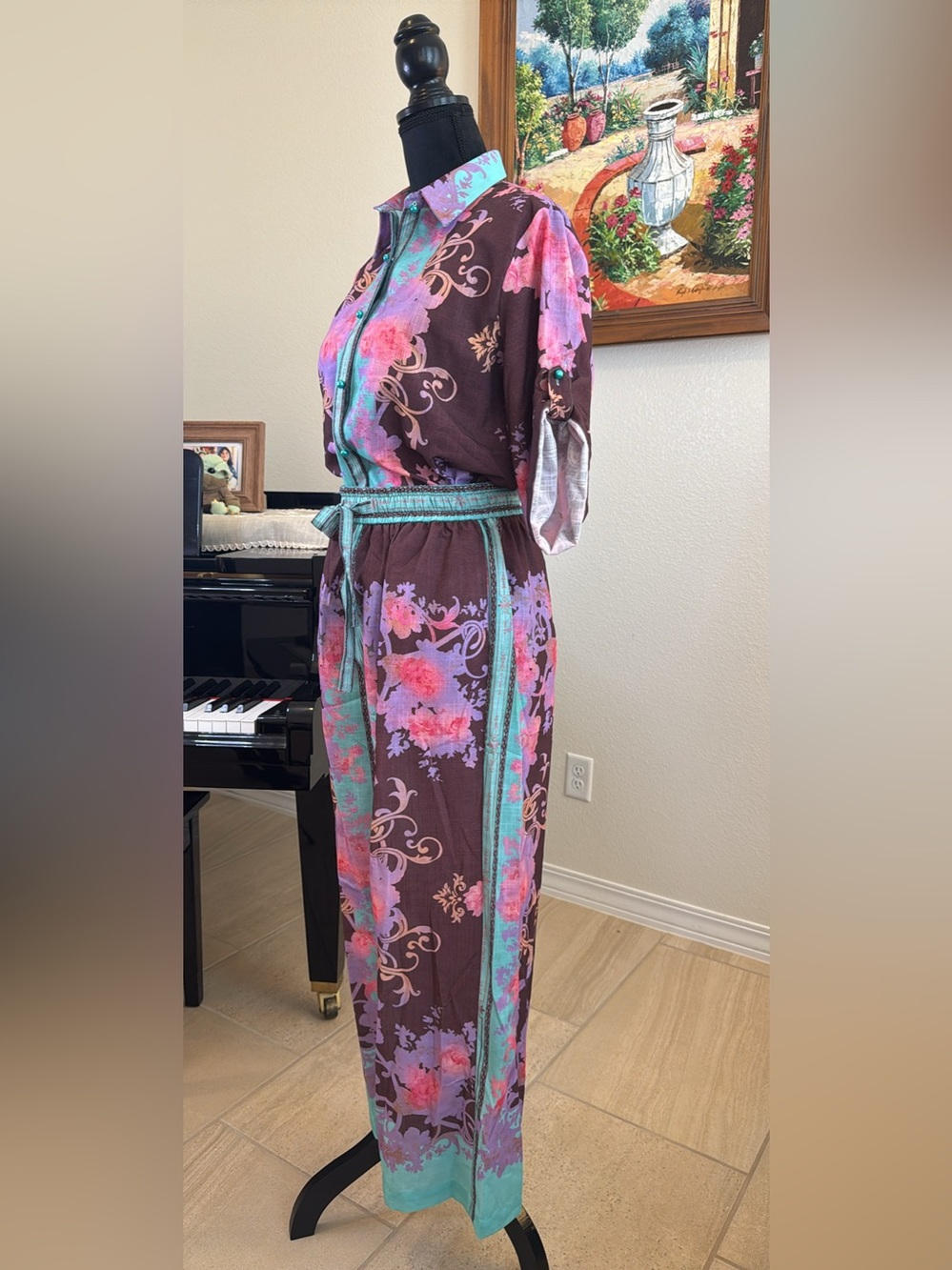 Women's Floral Wide-Leg Jumpsuit Coords - Picture 5 of 10